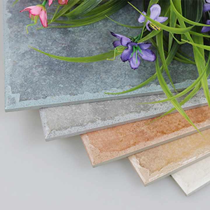 Gạch men in phun khổ nhỏ 33x33 thiết kế nhà biệt thự dán tường phòng tắm và sàn