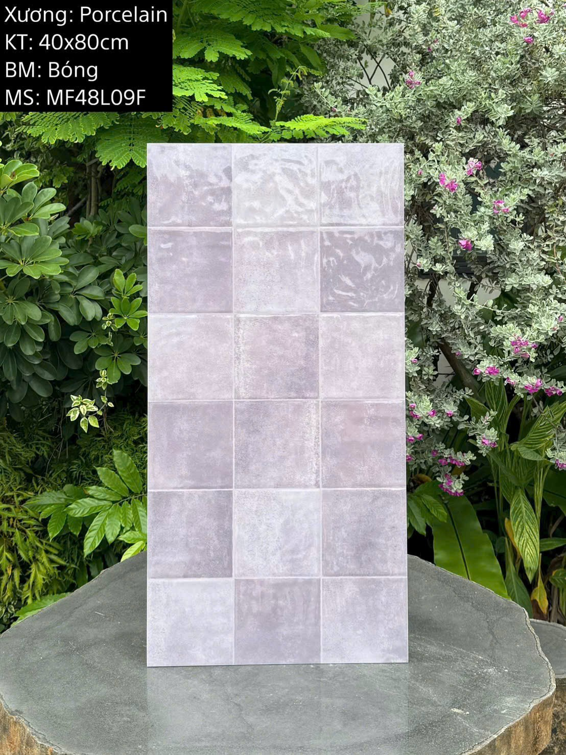 Gạch ốp tường giả thẻ men bóng KT 400x800mm mã MF48L09F