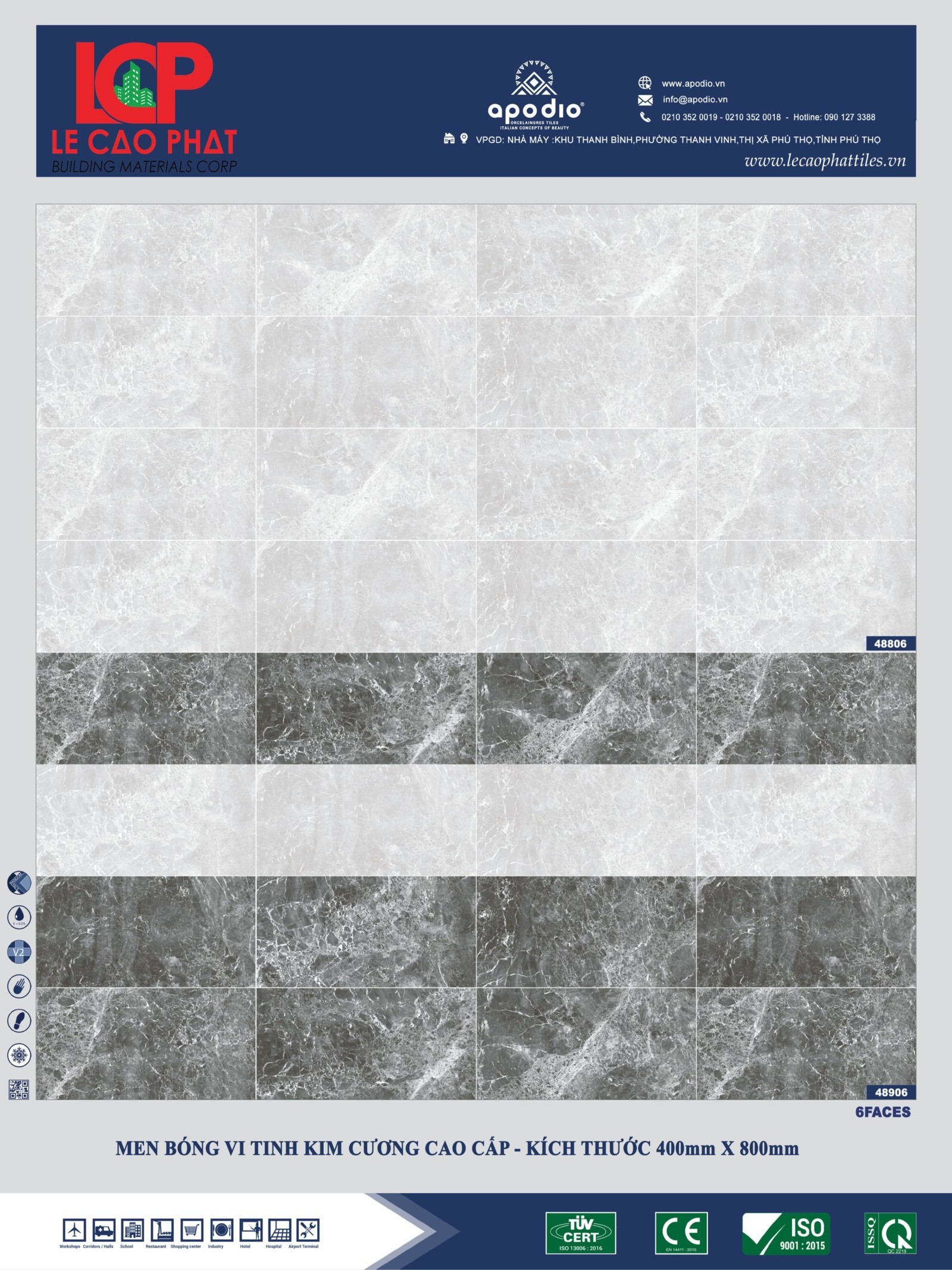 Gạch ốp lát Apodio 48806 48906