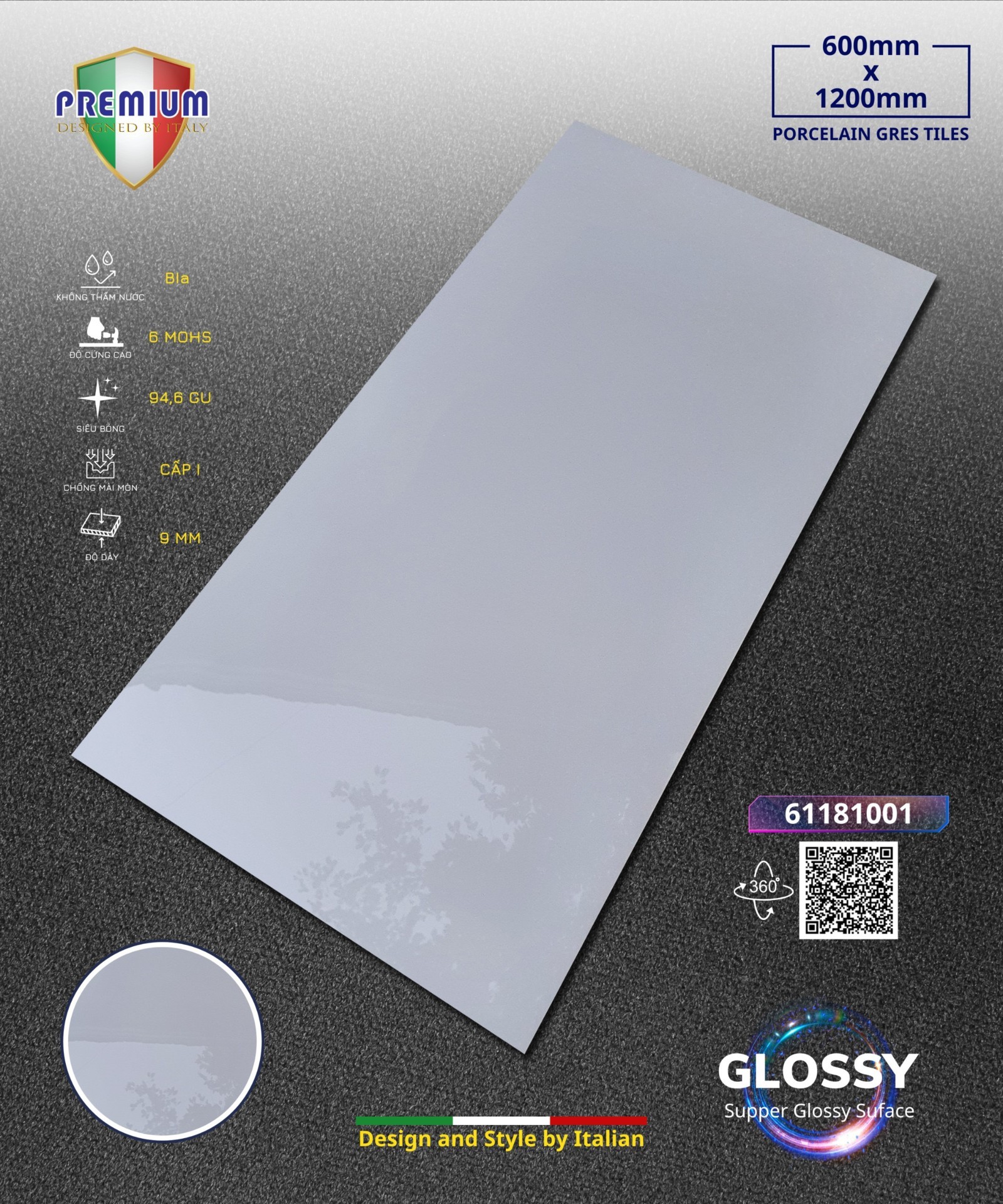 Gạch ốp lát Apodio 61181001 (Bóng)