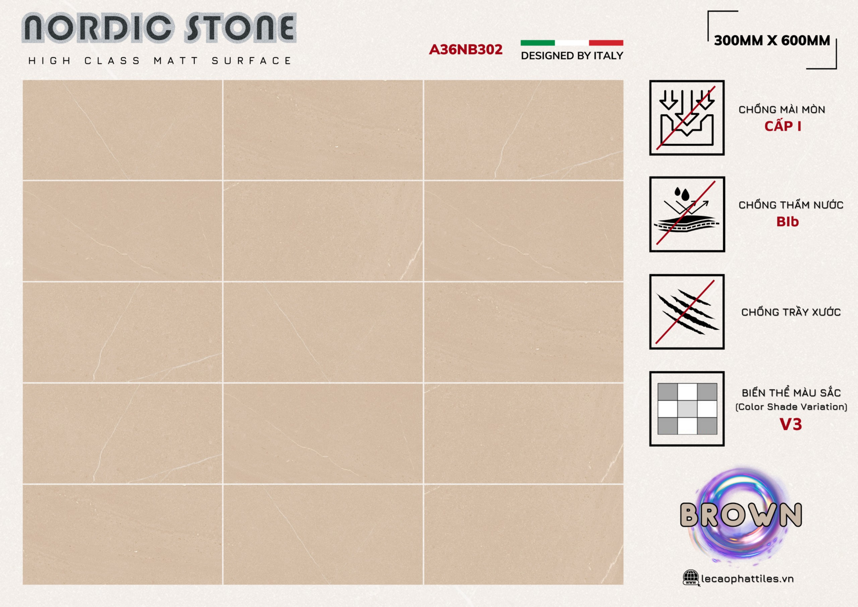 Gạch ốp lát Apodio A36NB302 (Matt)
