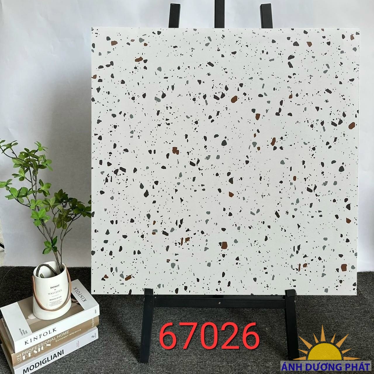 Gạch terrazzo 60x60 ốp tường wc đẹp