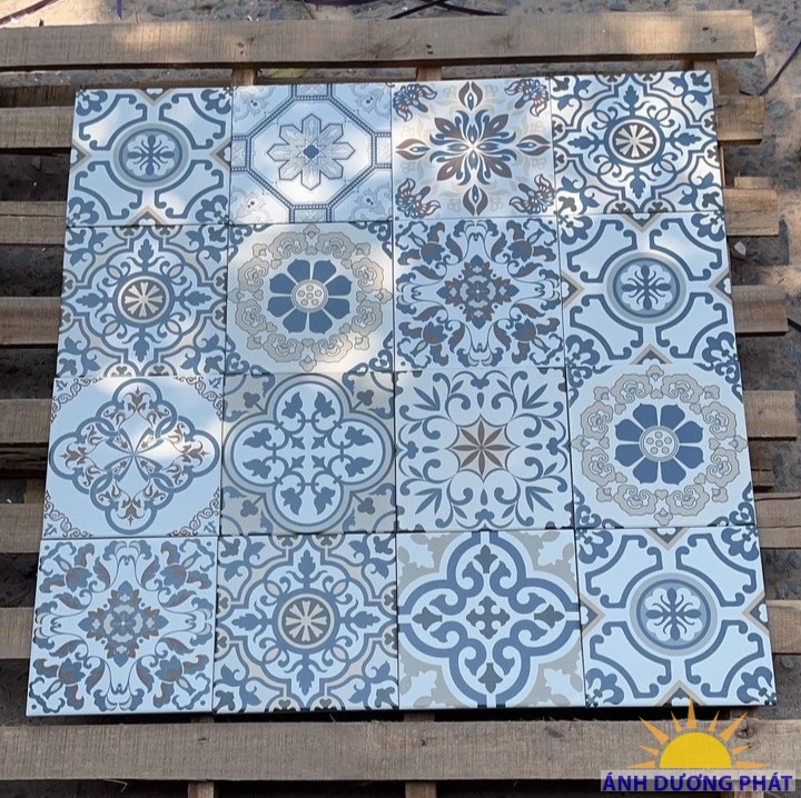 Gạch bông texture 200x200 Gò Vấp lộn xộn cao cấp