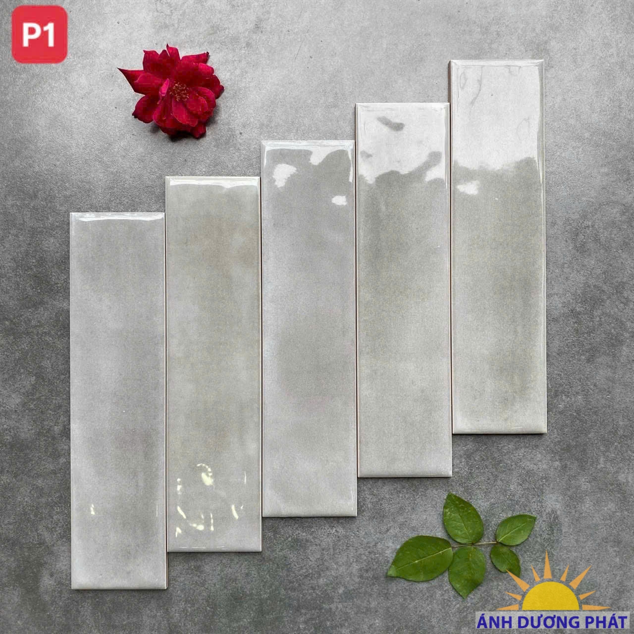 Gạch thẻ giả xi măng P1