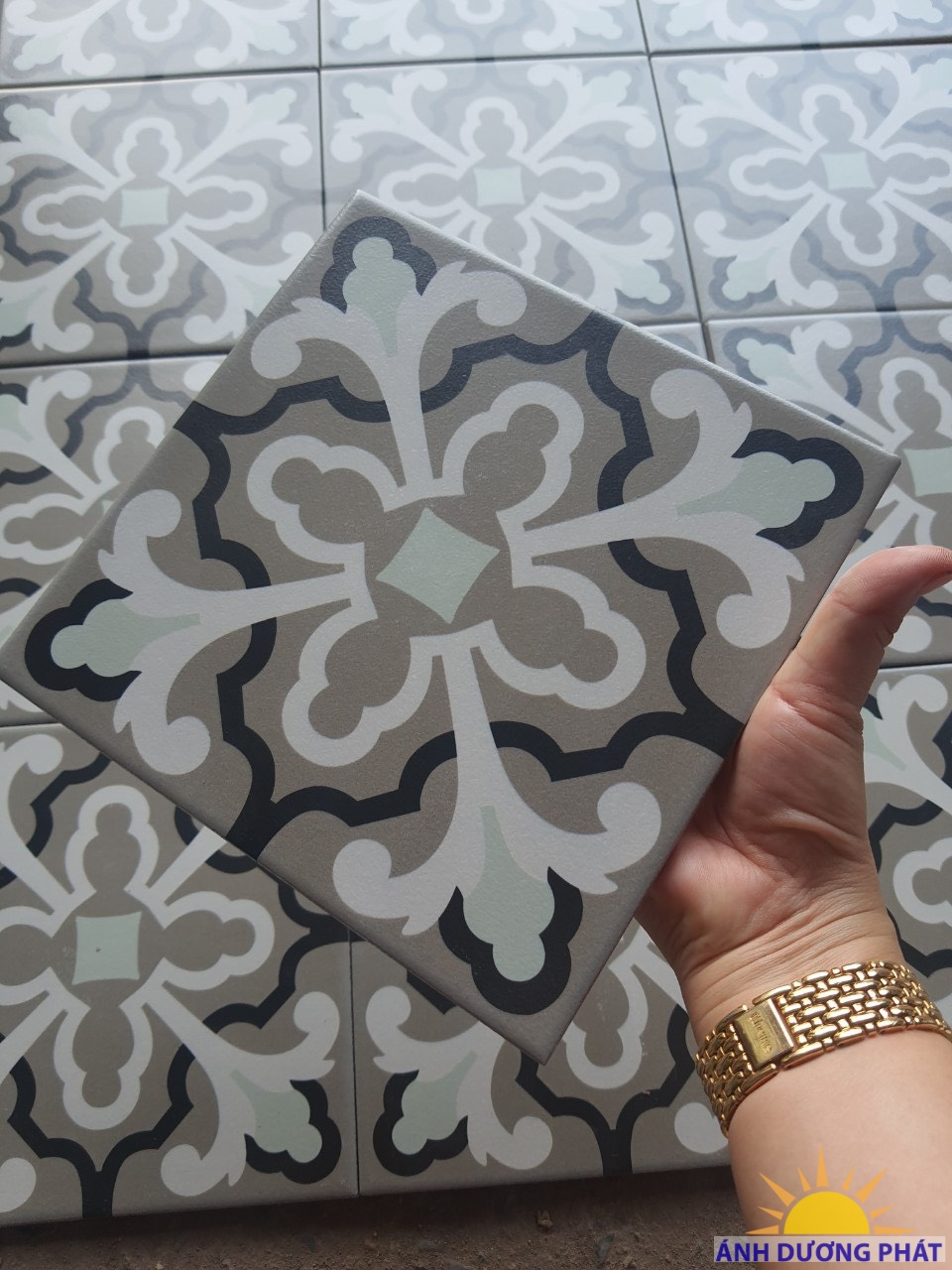 Gạch bông men phong cách indochine 20x20