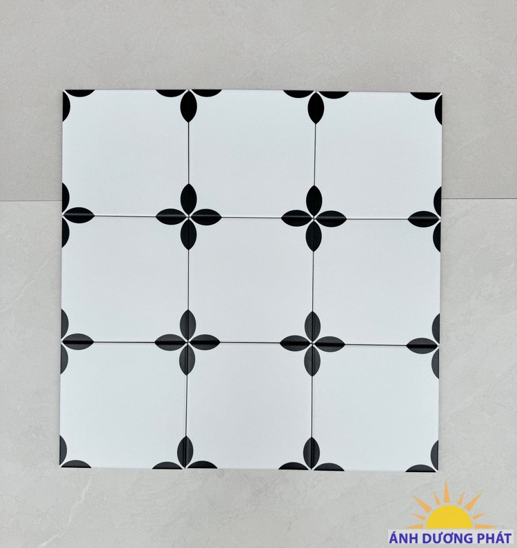 Gạch bông đen trắng 200x200 tại Mỹ Tho hoa góc đẹp