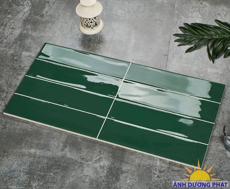 Gạch trang trí 30x60 xanh giả thẻ Long An bề mặt bóng