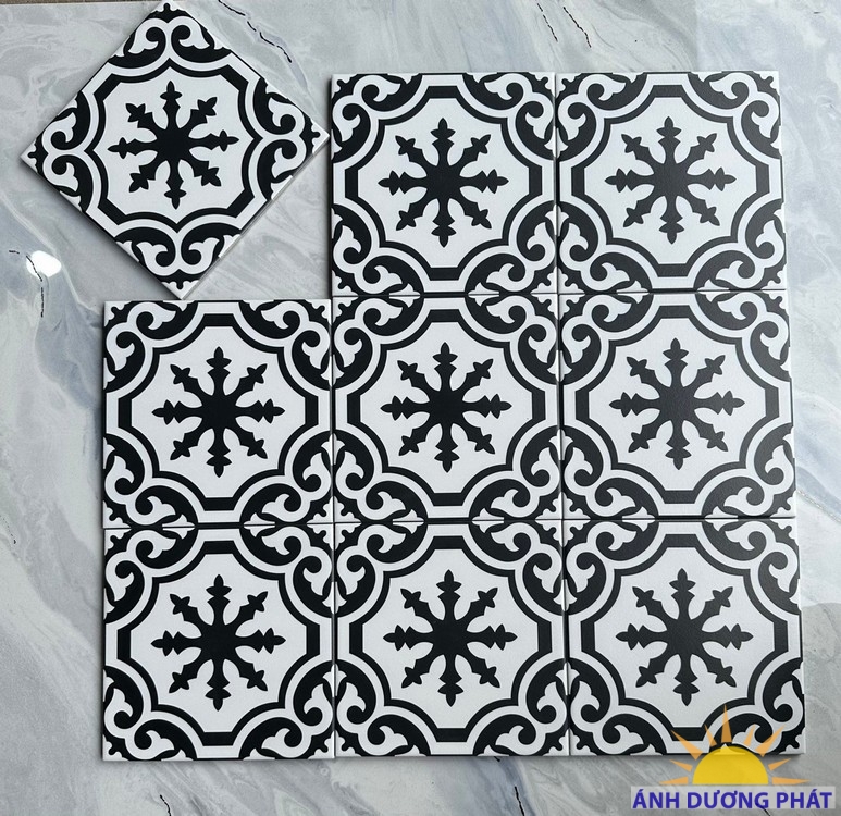 Gạch bông đơn sắc 20x20 đẹp Tiền Giang sang trọng rẻ