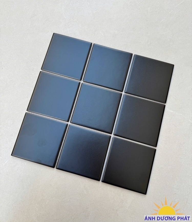 Gạch ốp tường 10x10 đen mờ giá rẻ Trà Vinh tại kho