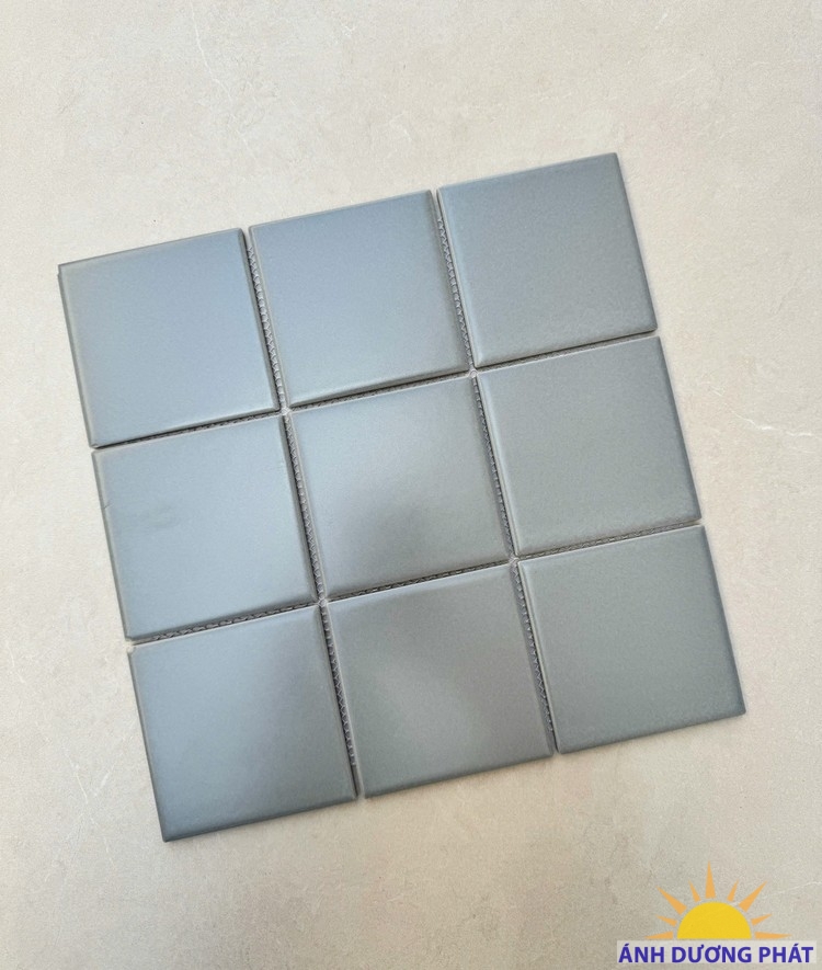 Gạch ốp tường 10x10 xám mờ Hậu Giang trang trí đẹp