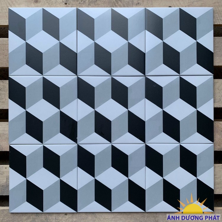 Giá gạch bông giá rẻ 20x20 tại Phan Thiết hình khối 3D