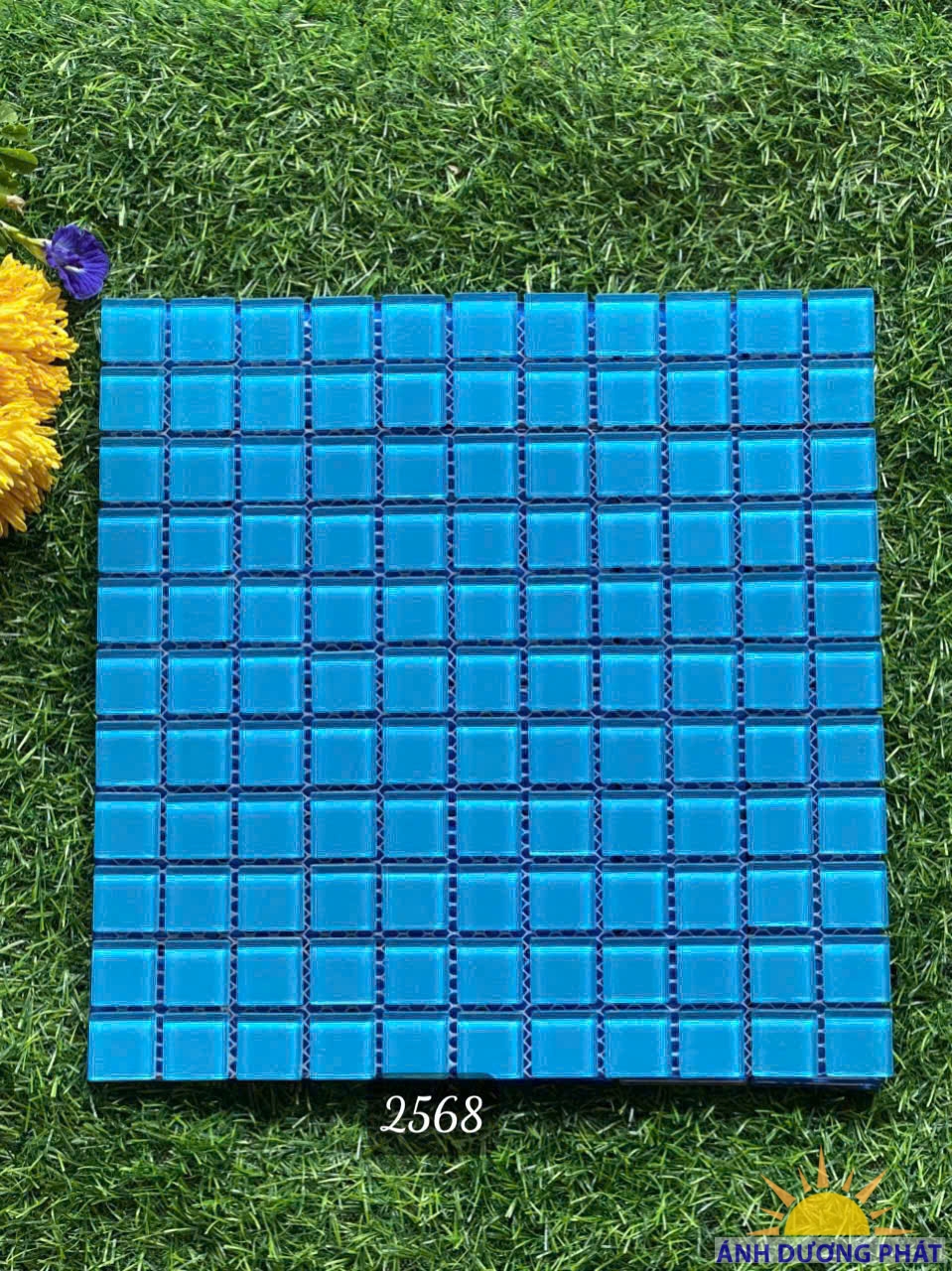 Gạch mosaic hồ bơi xanh dương 2568
