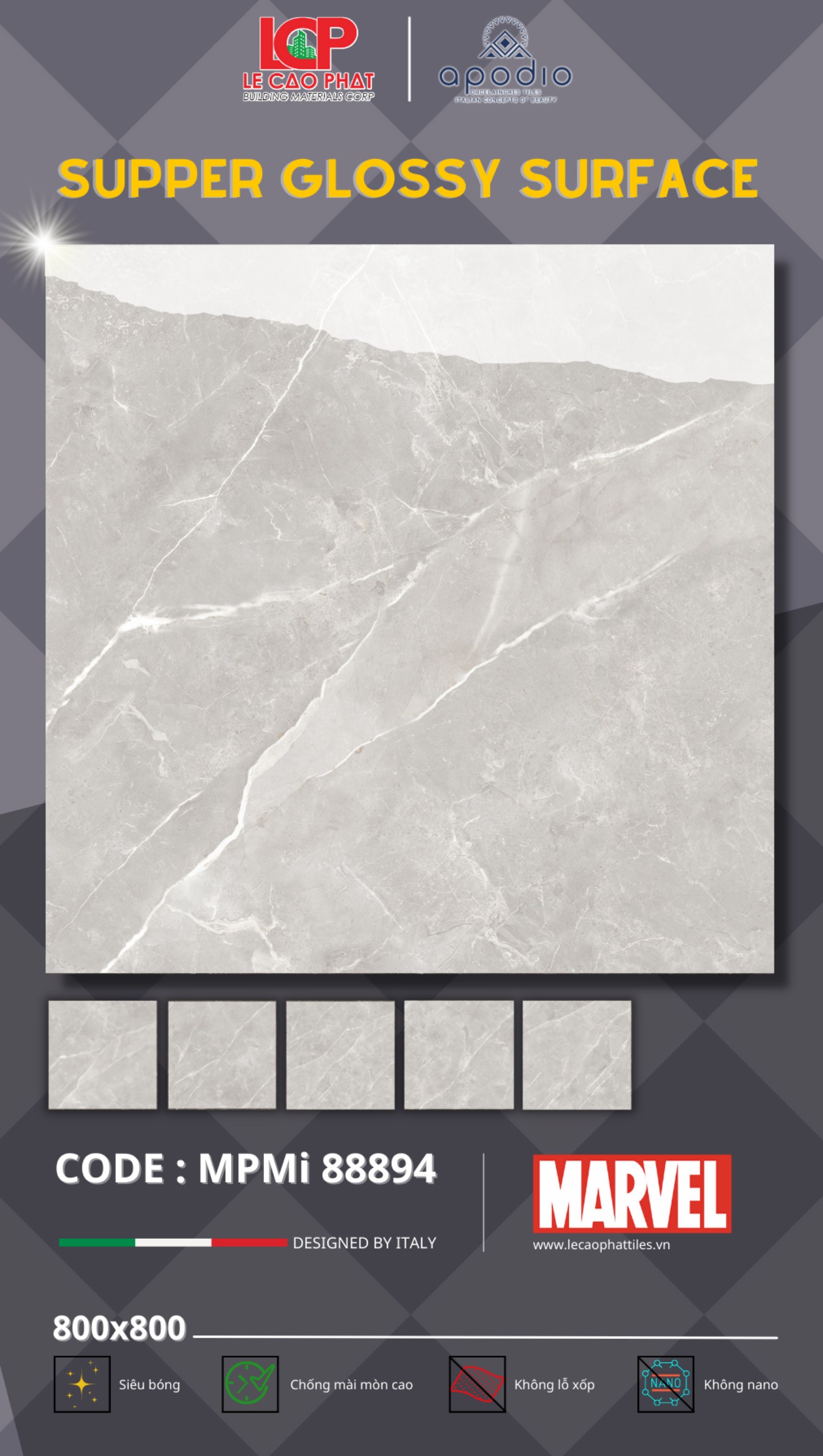 Gạch ốp lát Apodio MARVEL 88894
