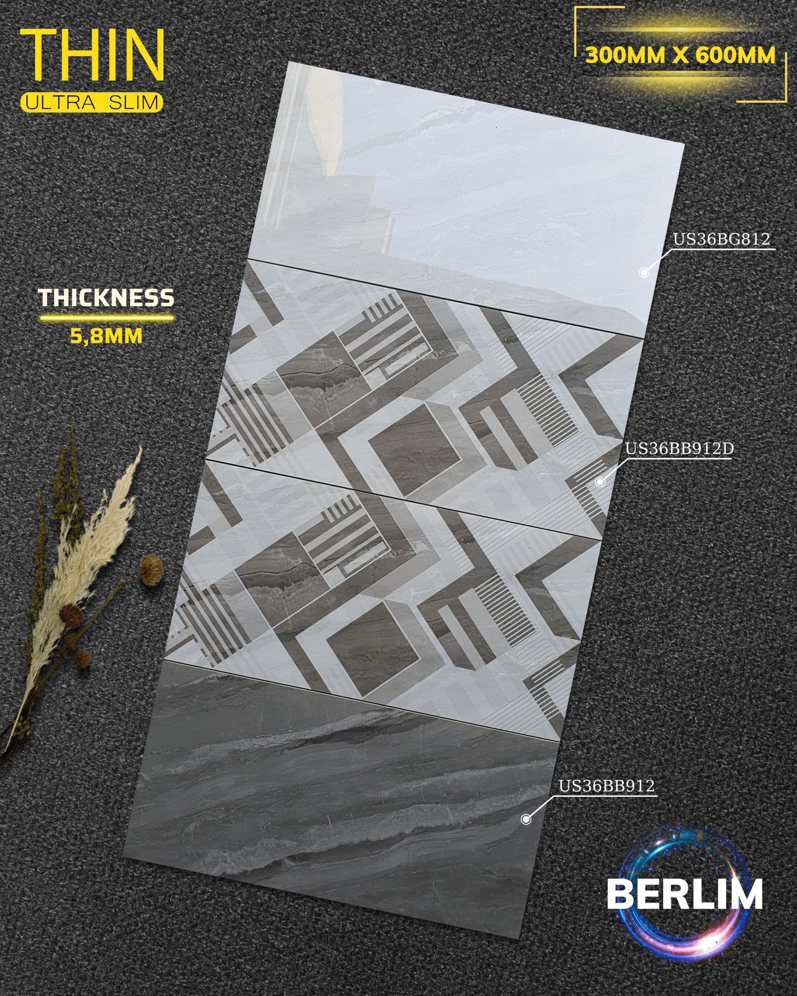 Gạch ốp lát Apodio BG812 BB912D BB912 (Bóng)