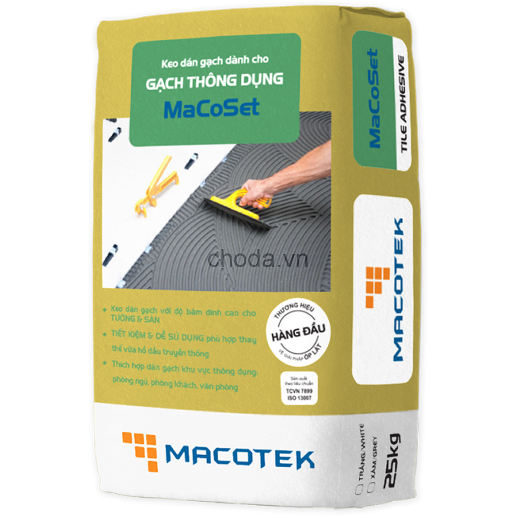 Keo Dán Gạch Đá Chuyên Dụng MaCoSet Màu Xám 14454