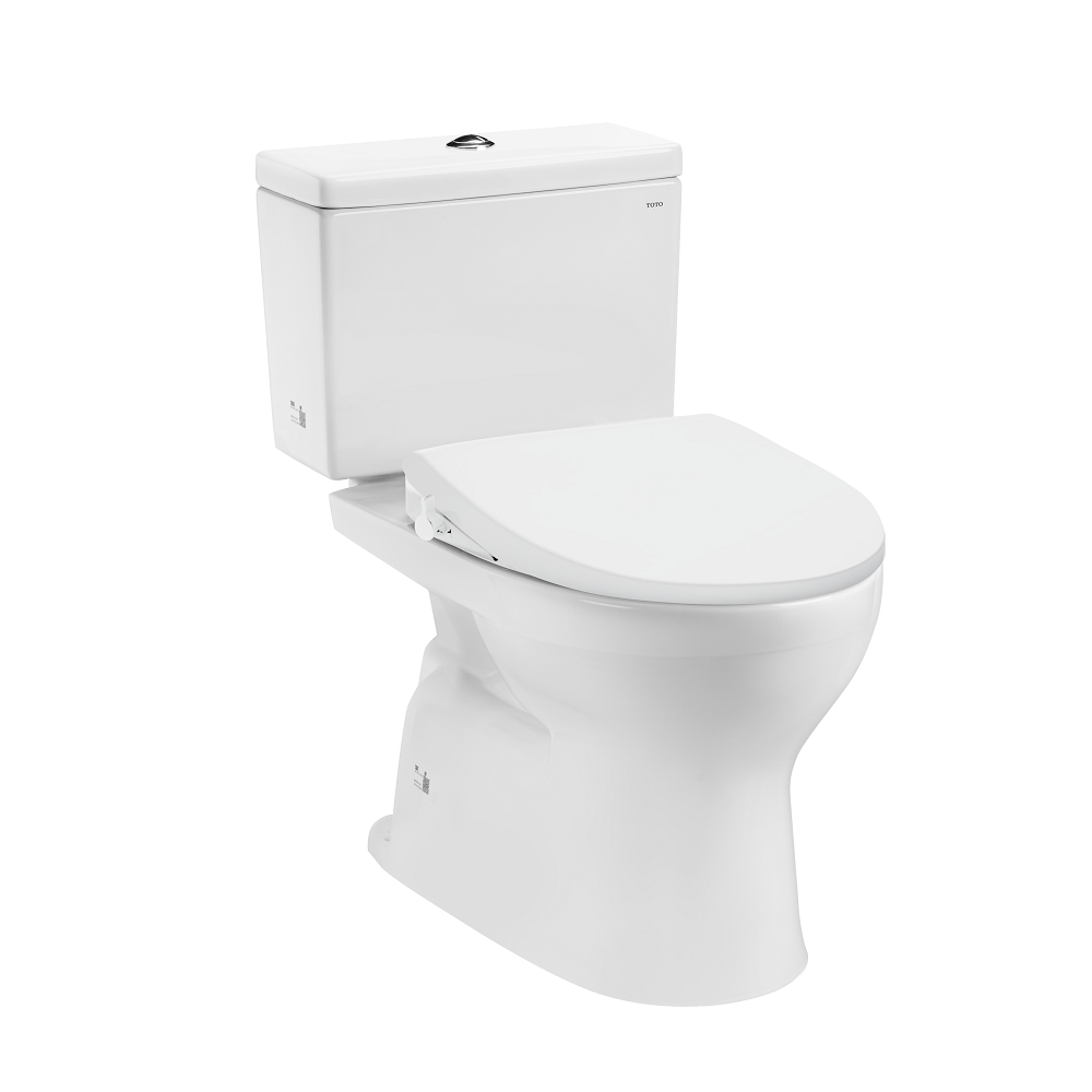 Bàn cầu hai khối kèm nắp rửa ECOWASHER TCW1211A CS302DE4W