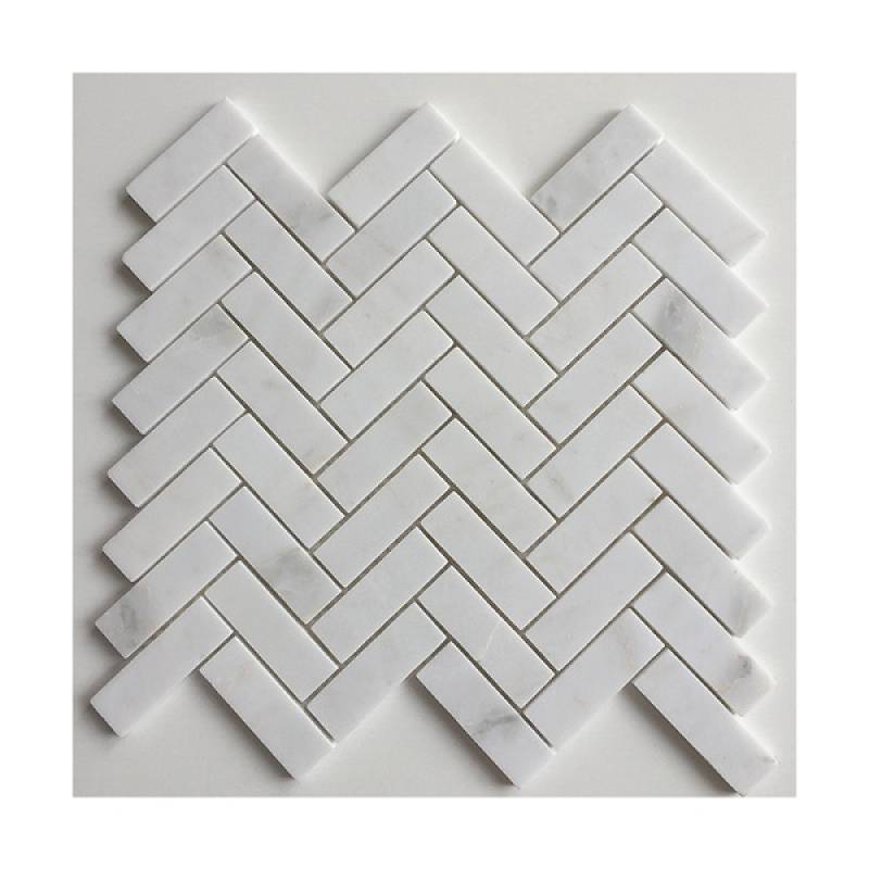 Gạch mosaic xương cá 255x280mm 18NS054-2575 màu trắng