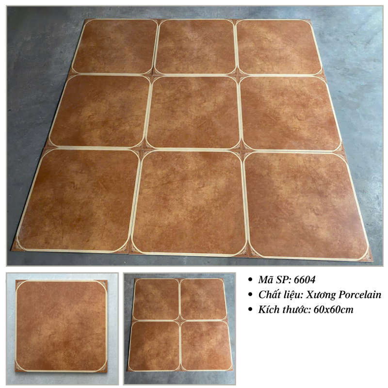 Gạch lát sàn giả cổ 600x600mm 6604
