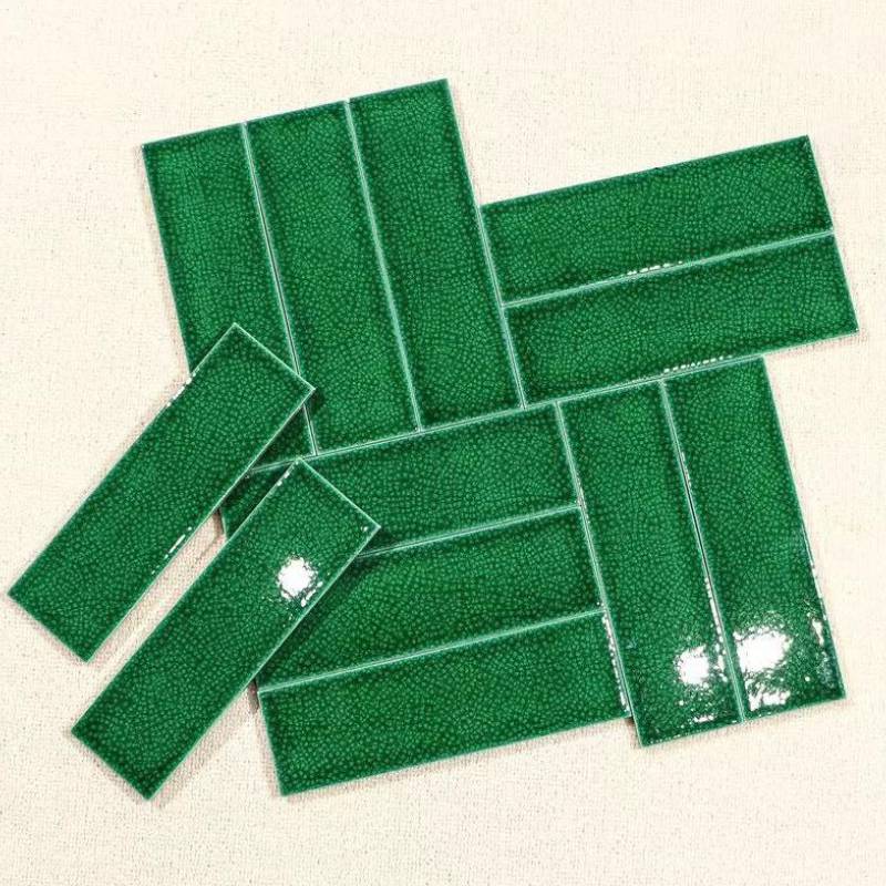 Gạch gốm men rạn KT 60x200mm xanh lá 60x200mm MBL60206-B