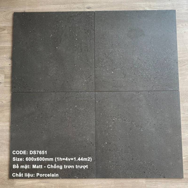 Gạch lát nền vân xi măng KT 600x600mm mã DS7561