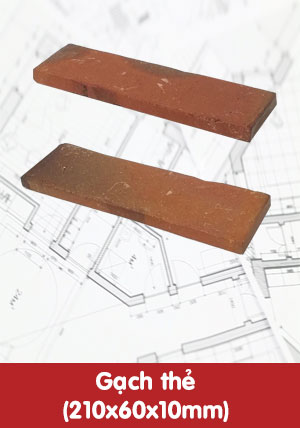 Gạch thẻ 210x60x10mm