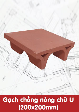 Gạch chống nóng chữ U 200x200mm