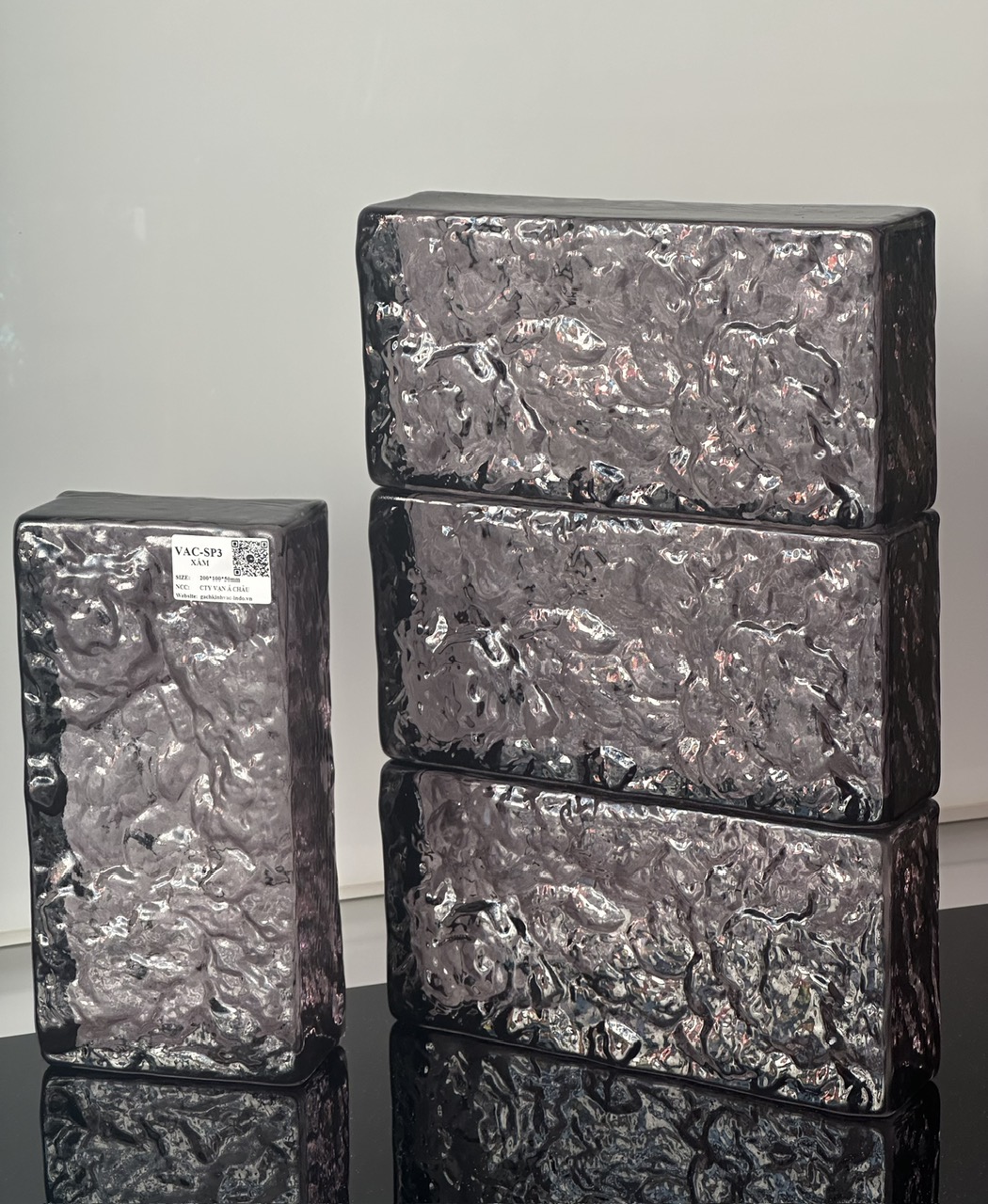 Gạch Kính Khối Đặc SP3-Xám