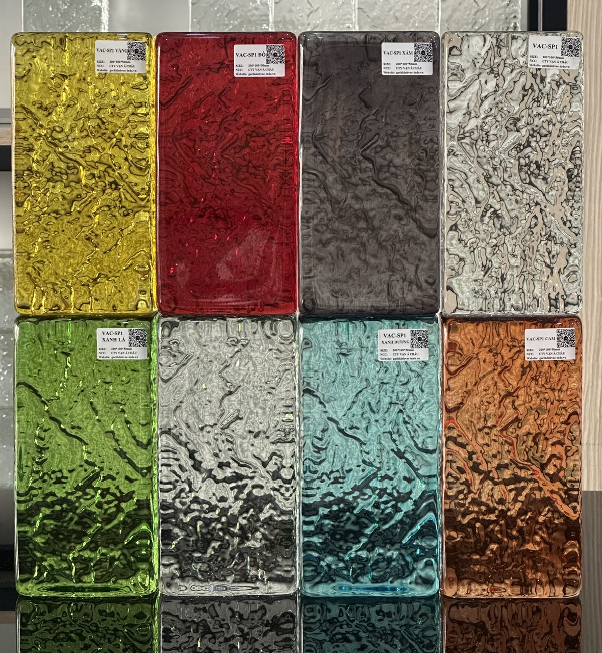 Gạch Kính Khối Đặc SP1 Cam