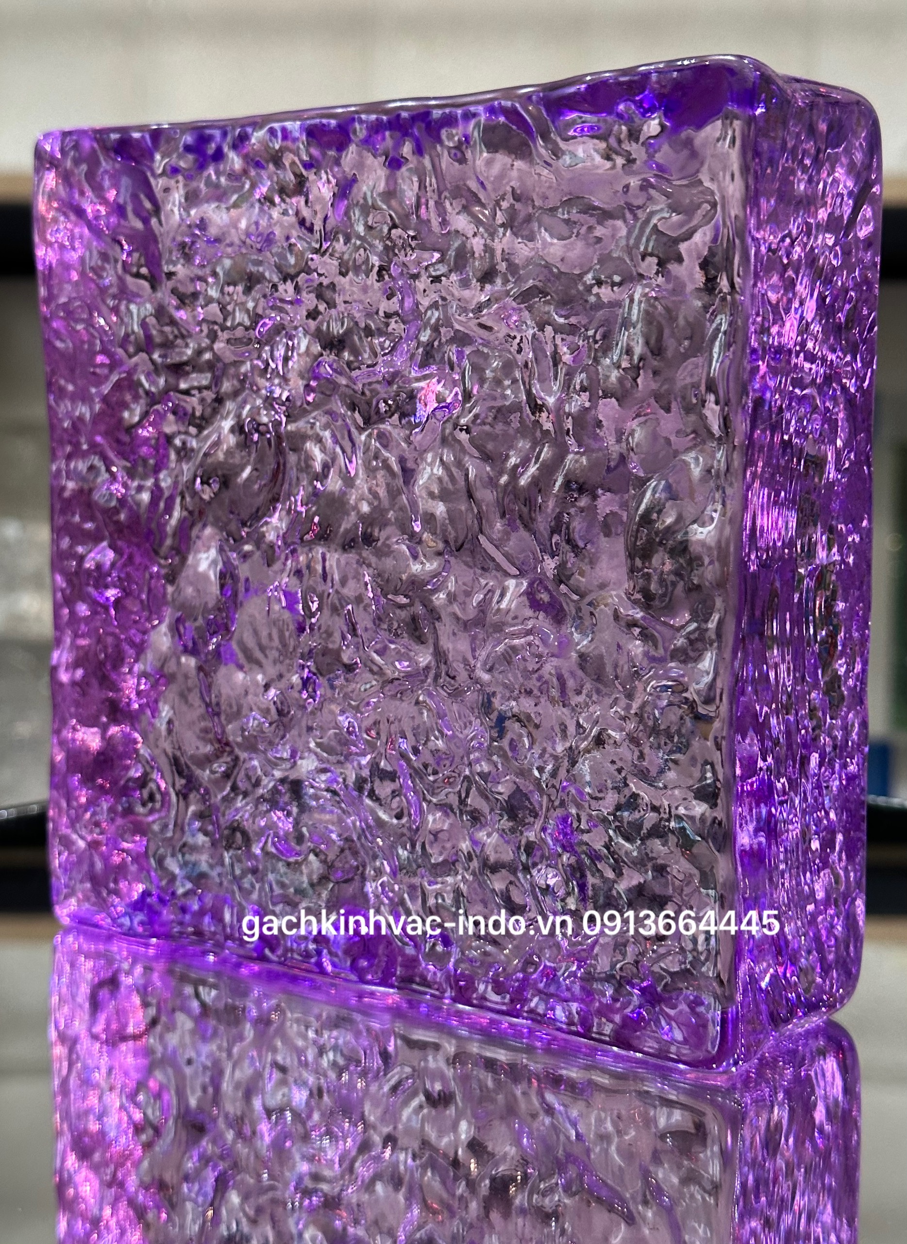 Gạch Kính Khối Đặc SP3-2 Màu Tím