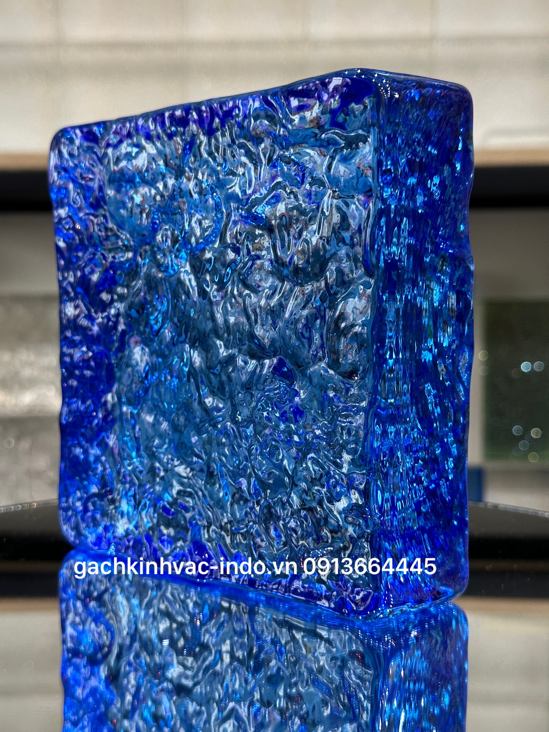 Gạch Kính Khối Đặc SP3-2 Xanh Đậm