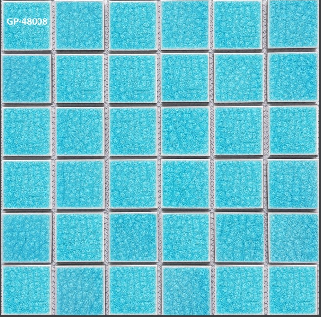Gạch mosaic gốm men rạn 48x48mm GP-48008