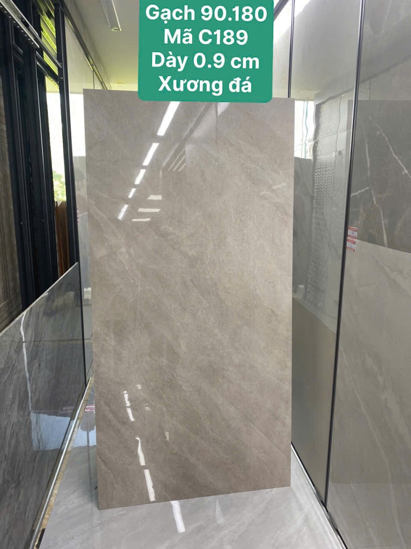 Gạch Ốp Lát 90x180cm Trung Quốc màu vân đá nâu ánh vàng nhạt C189