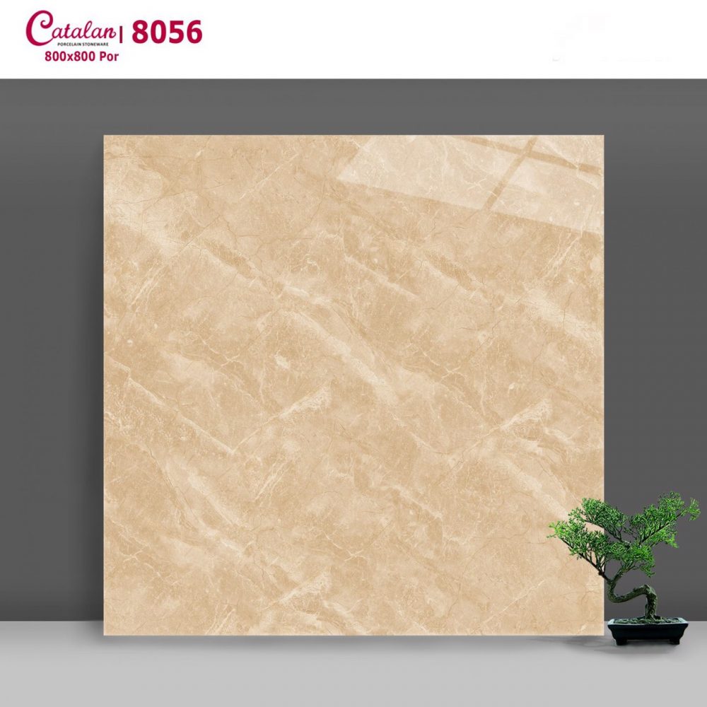 Gạch lát nền Catalan 80×80 vân đá vàng 8056