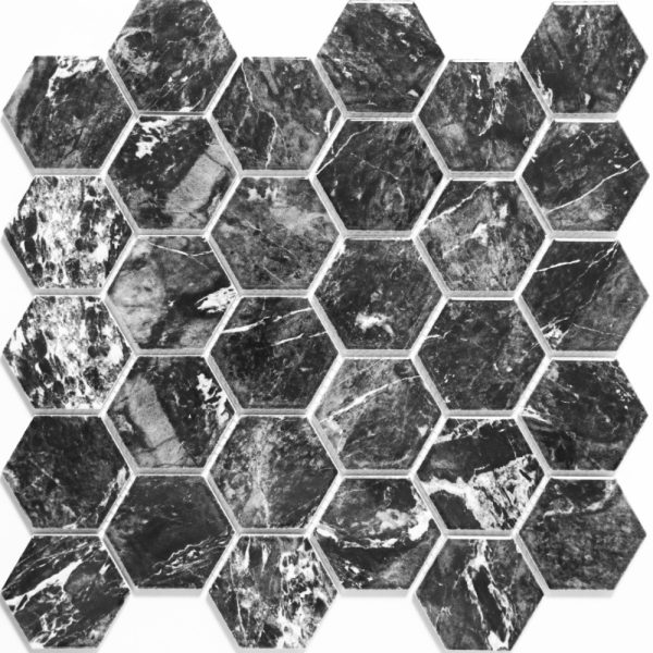 Gạch Mosaic IN515974 đen tia chớp