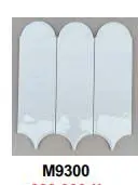 Gạch thẻ lông vũ nhập khẩu, màu trắng, KT 100x300mm, Mã M9300