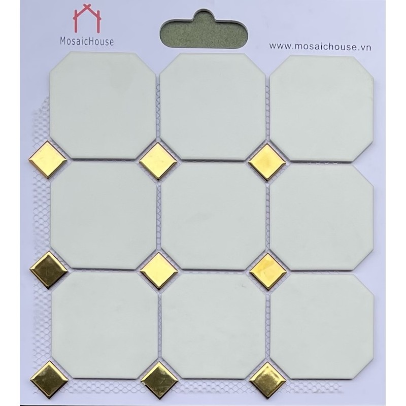 Gạch Mosaic Bát Giác Vàng