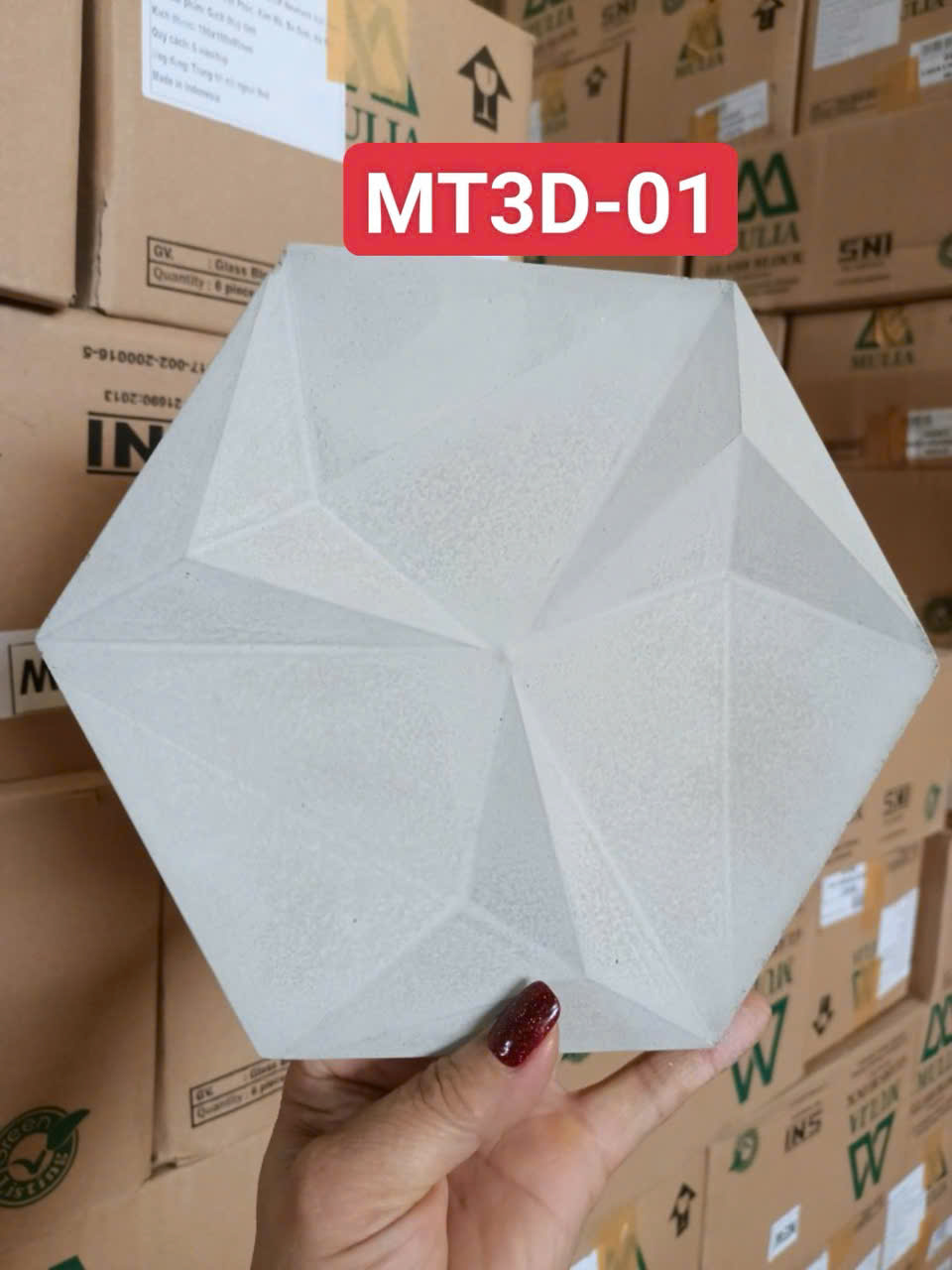 Gạch lục giác KT 20x23cm mã MT3D-01