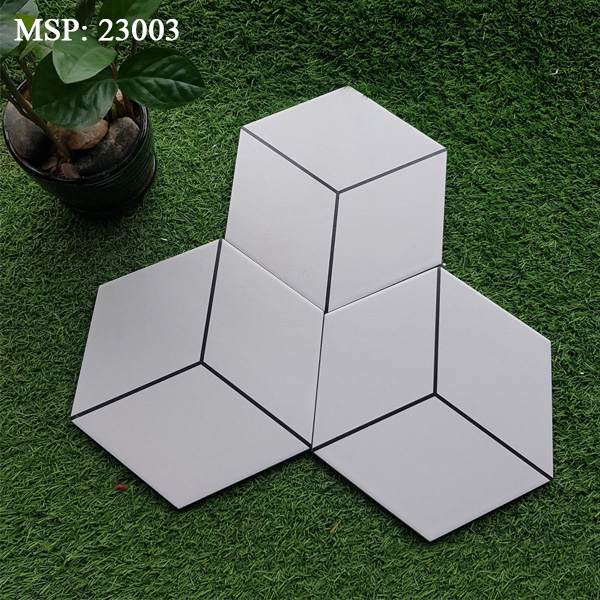 Gạch bông Trung Quốc, men mờ xương porcelain, KT 200x230, NGB_23003_MDC (1 hộp/29 viên/1m2)