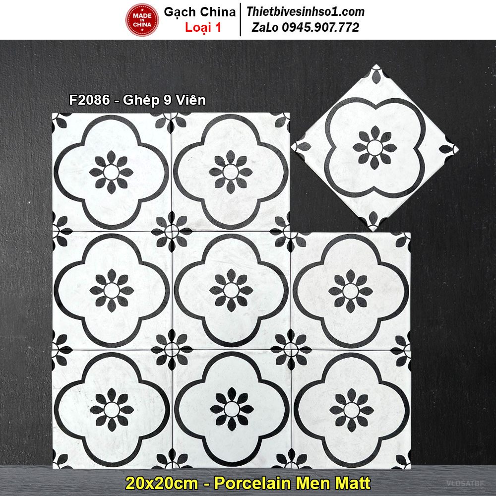 Gạch Bông 20x20 Trung Quốc F2086