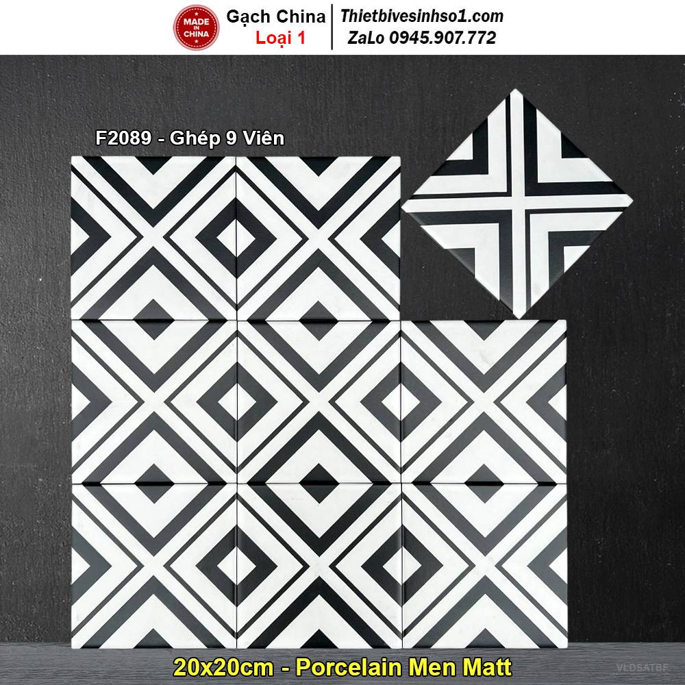 Gạch Bông 20x20 Trung Quốc F2089