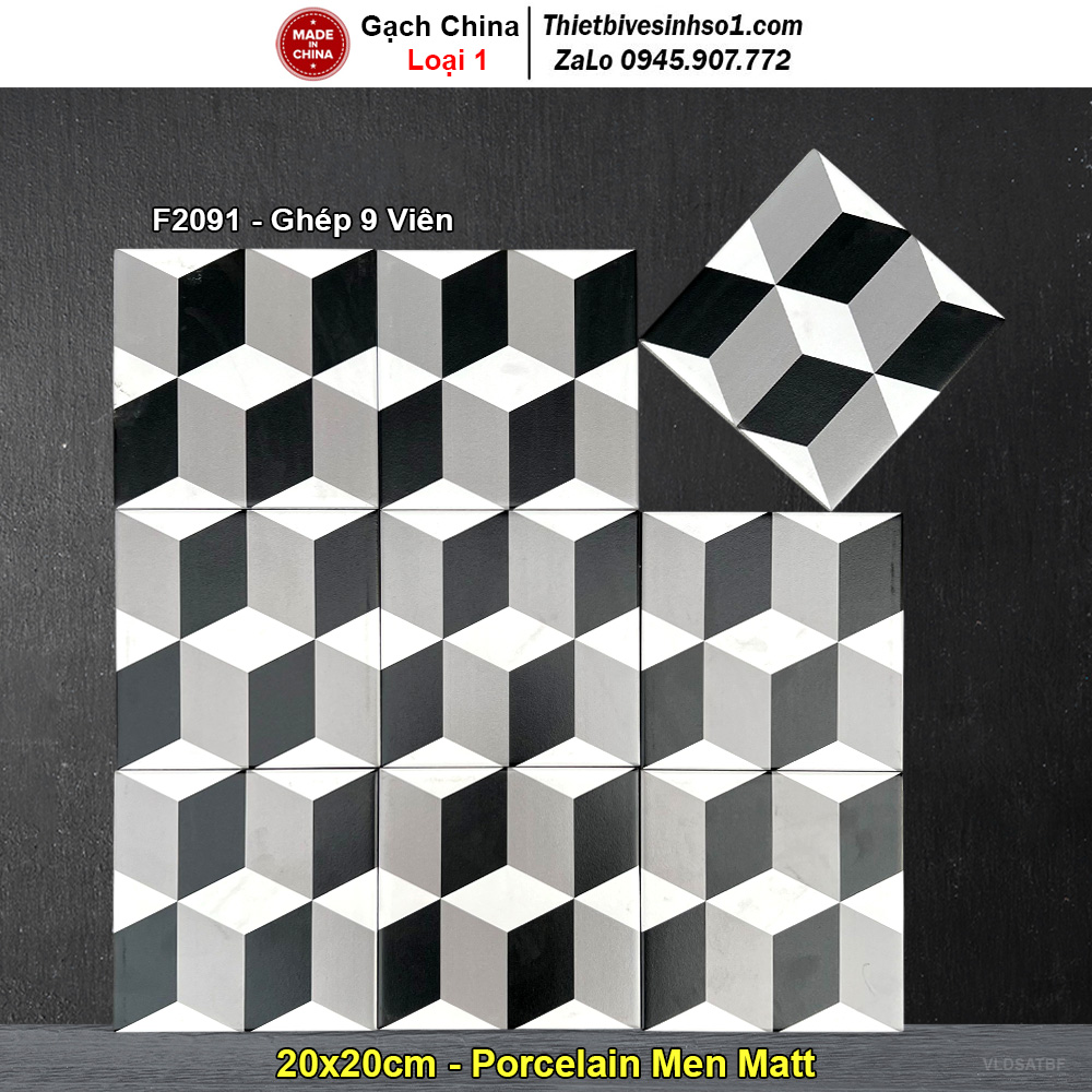 Gạch Bông 20x20 Trung Quốc F2091