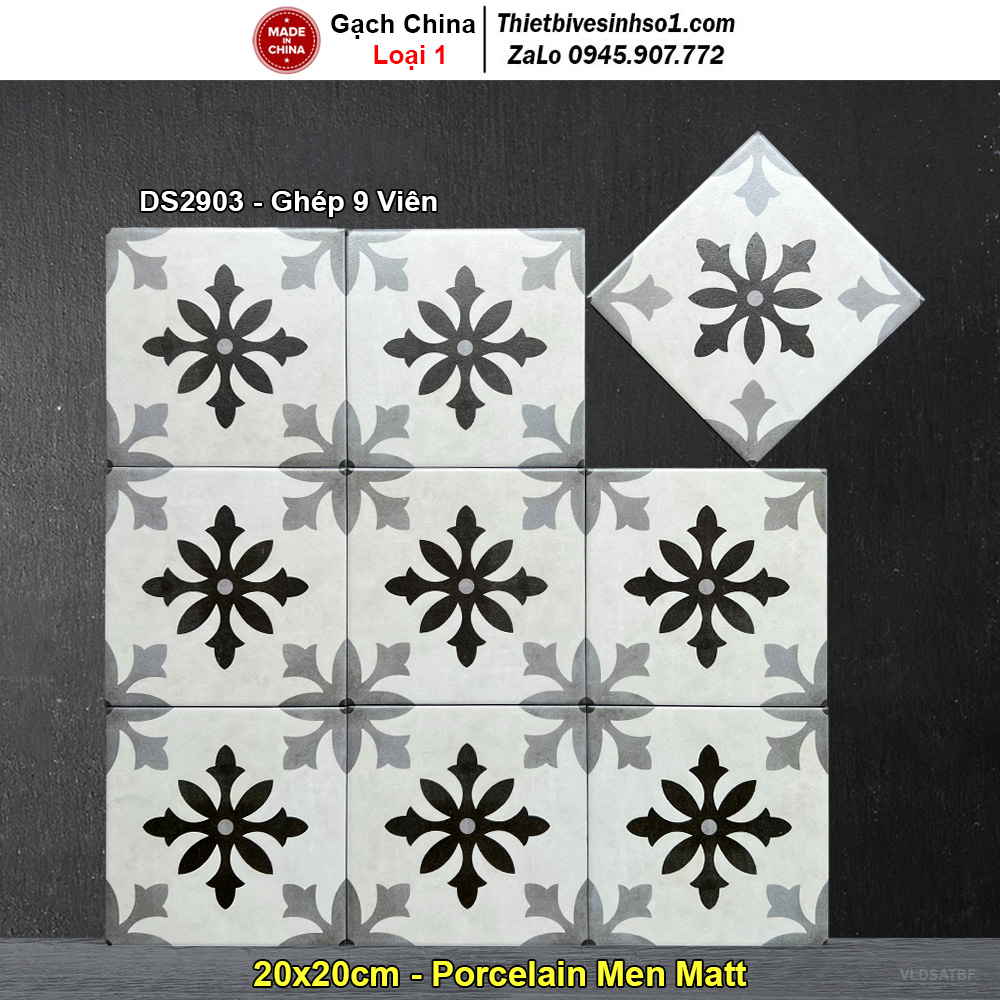 Gạch Bông 20x20 Trung Quốc DS2903
