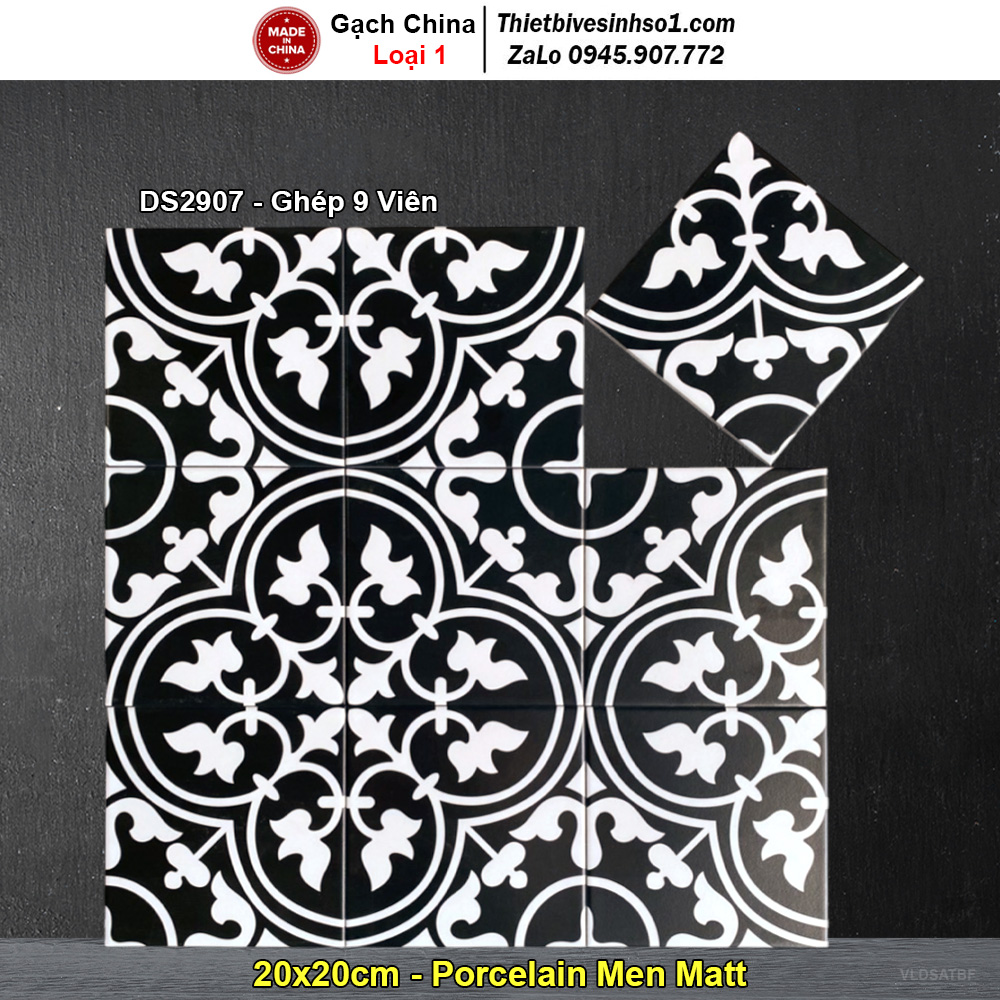 Gạch Bông 20x20 Trung Quốc DS2907