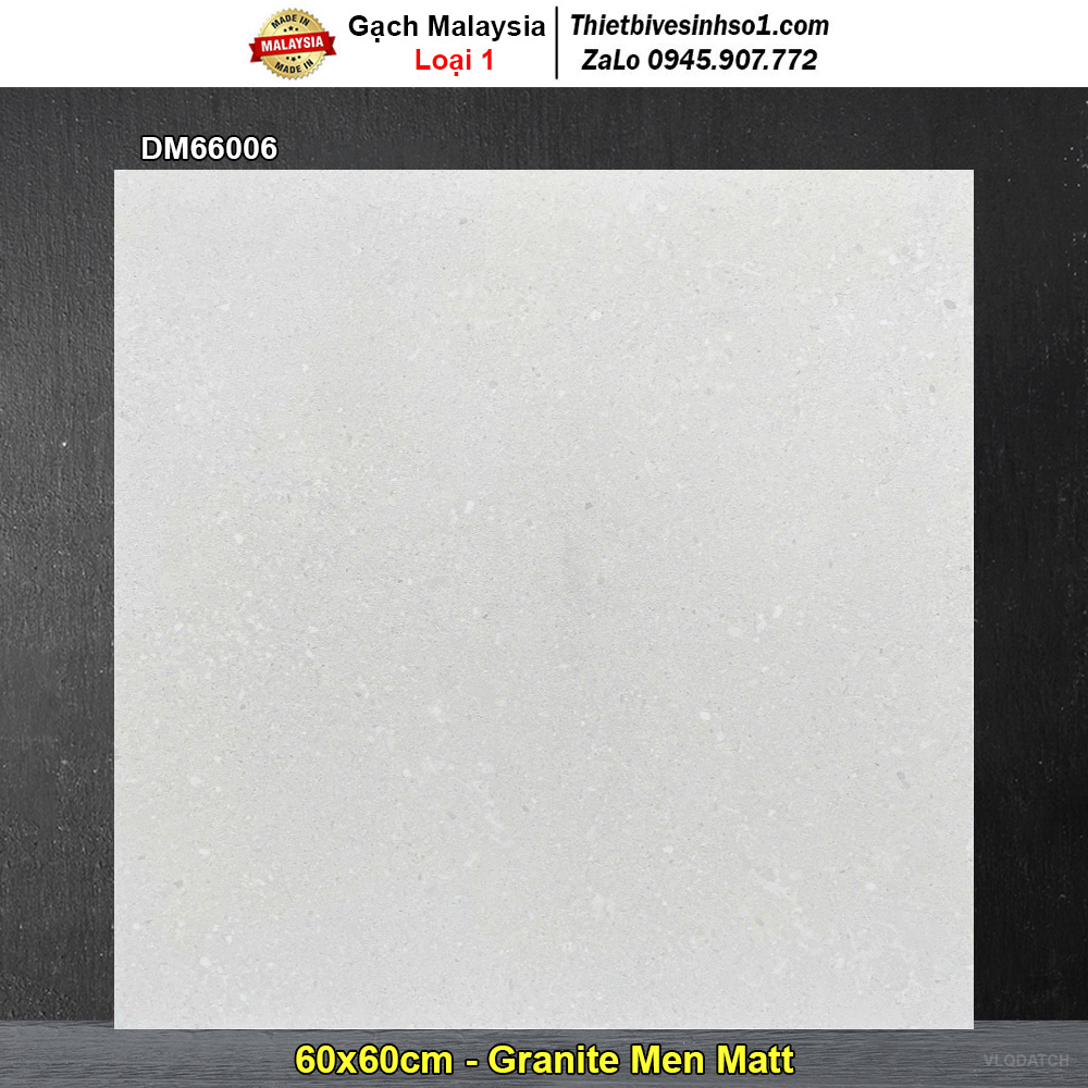 Gạch 60x60 Malaysia DM66006 Terrazzo Kem