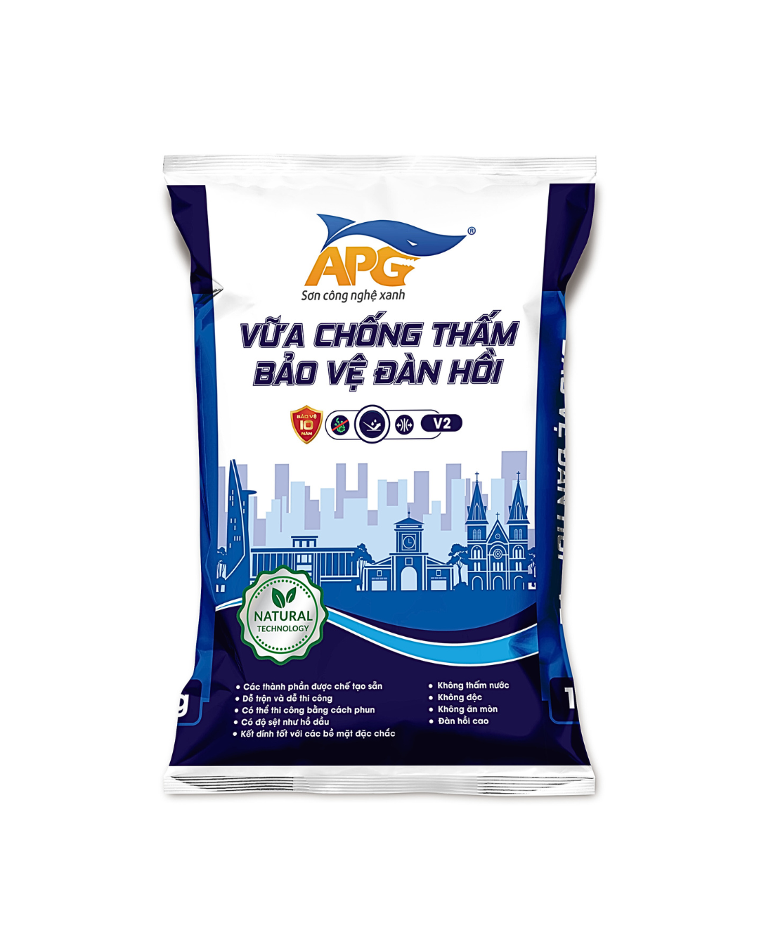 Vữa chống thấm bảo vệ đàn hồi V2