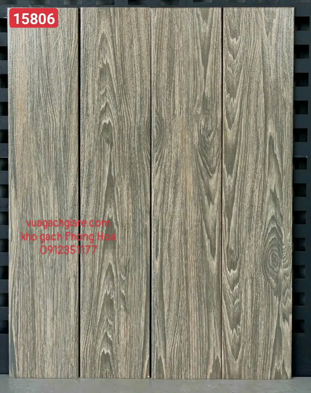 Gạch Vân Gỗ 15x80 Cerato nâu đất CR15806