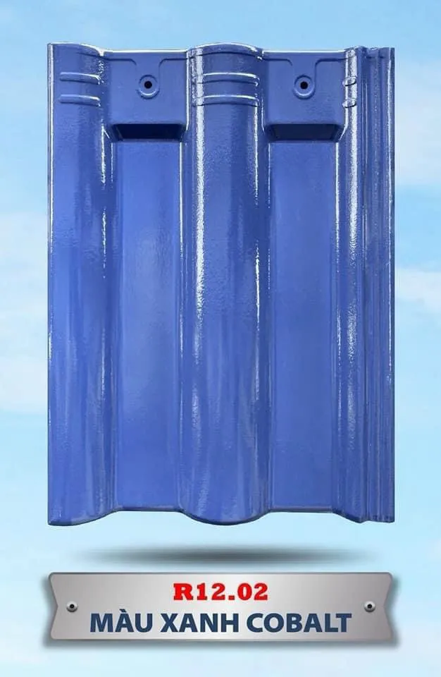 Ngói Sóng Tráng Men Mikado màu cobalt R12.02