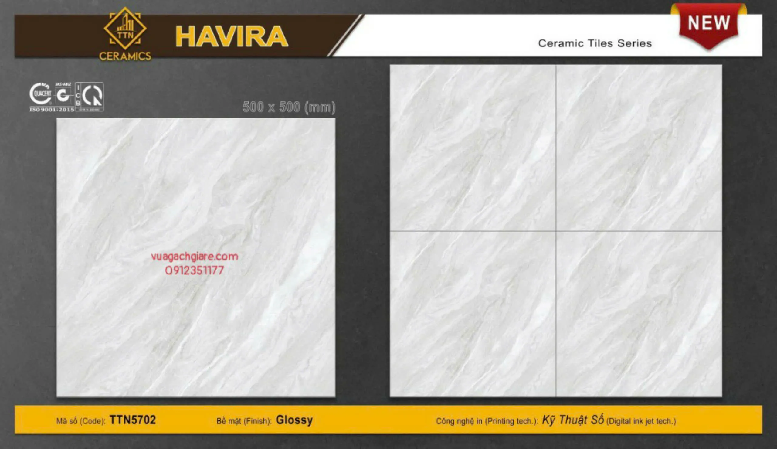 Gạch Men 50x50 Lát Nền Giá Rẻ xám vân đá 5702