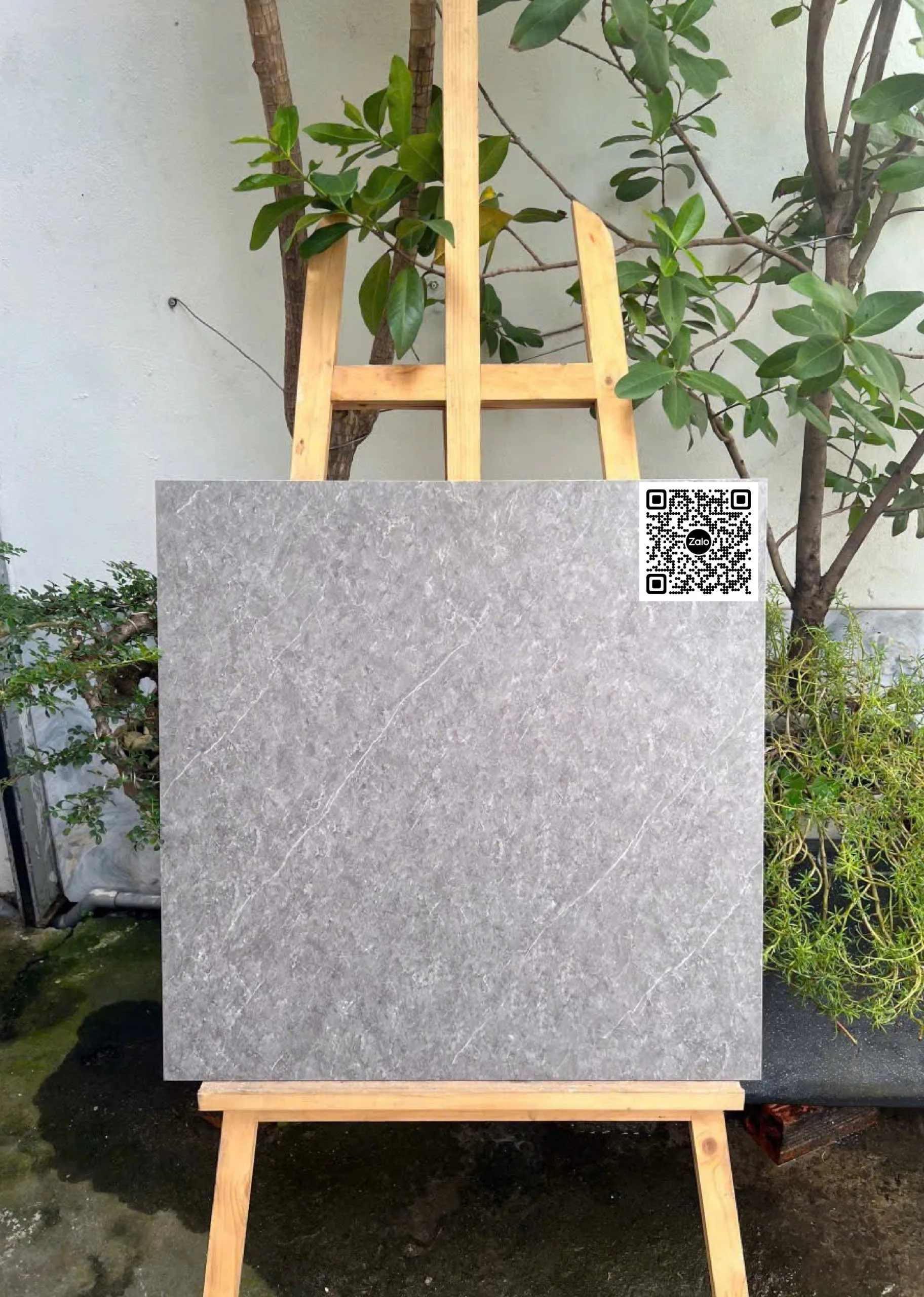 Gạch Đá 60x60 Ốp Lát xám đậm vân trắng