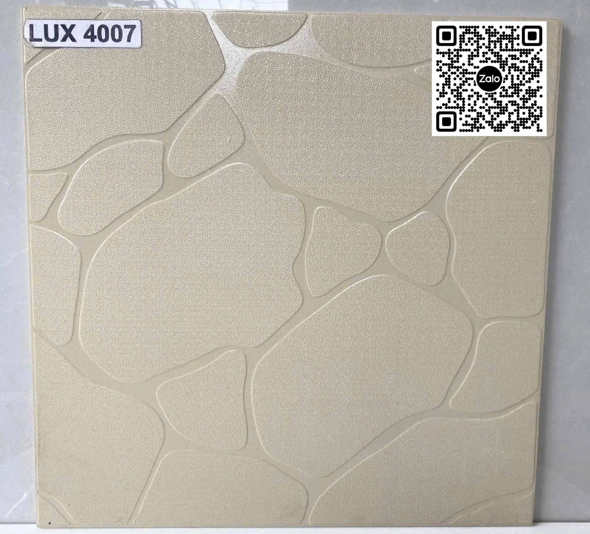 Gạch Đá Mờ 40x40 Ốp Lát Sân Vườn màu kem LUX4007